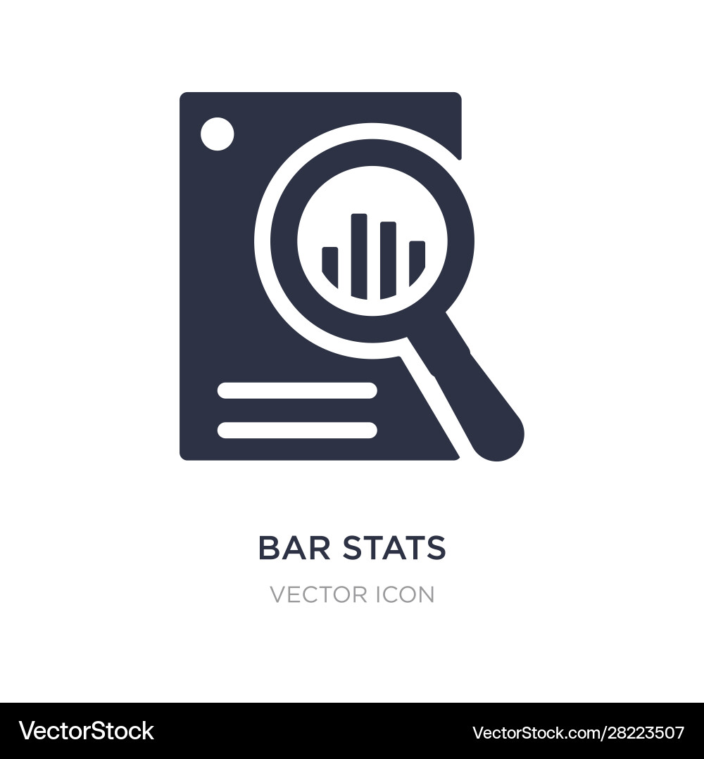 Bar stats icon on white background simple element Bar stats icon on white background simple element vector image