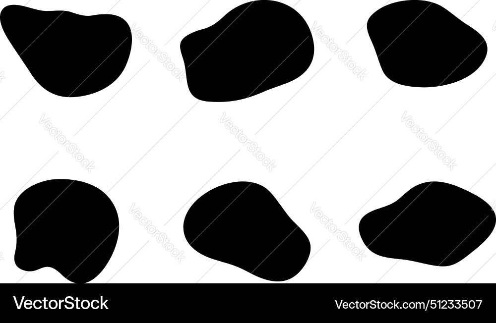 Blobs fluid liquid shapes symbol visual set Vector Image