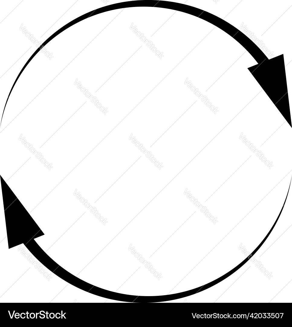 Circular circle arrow element as recycling update Circular circle arrow element as recycling update vector image