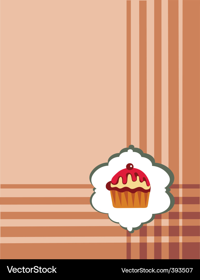 Cupcake background Vector Image