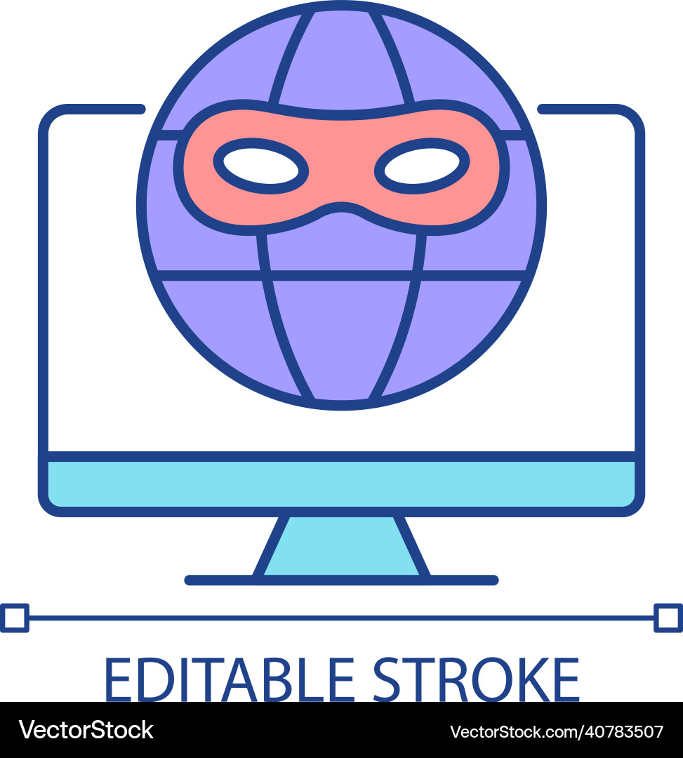 Dark web rgb color icon Dark web rgb color icon vector image