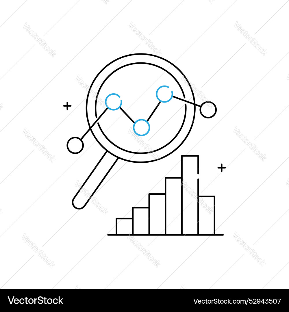 Data driven information strategy icon design vector image