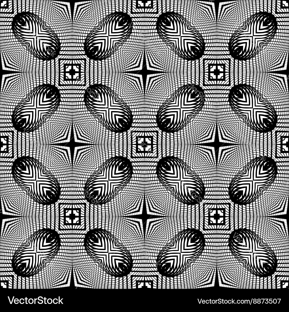 Design seamless monochrome grid pattern vector image