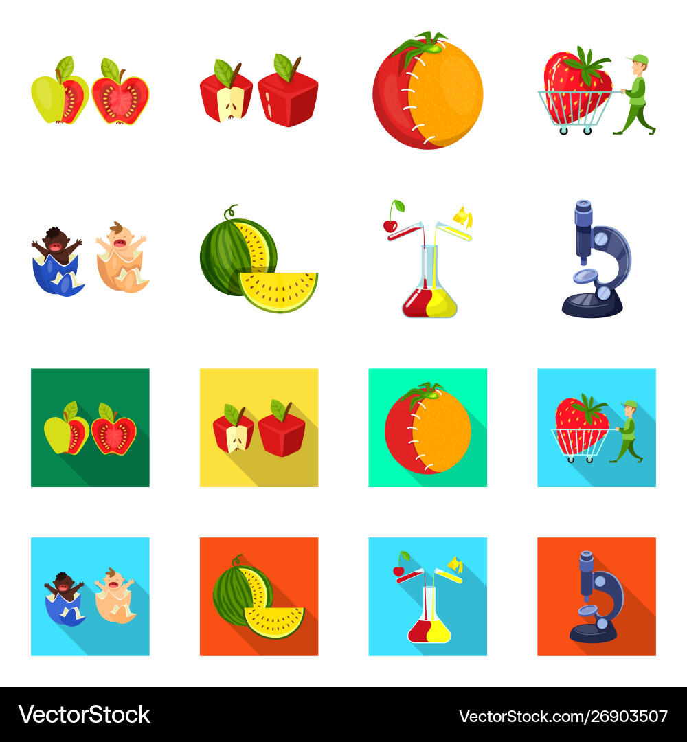 Design test and synthetic icon set vector image