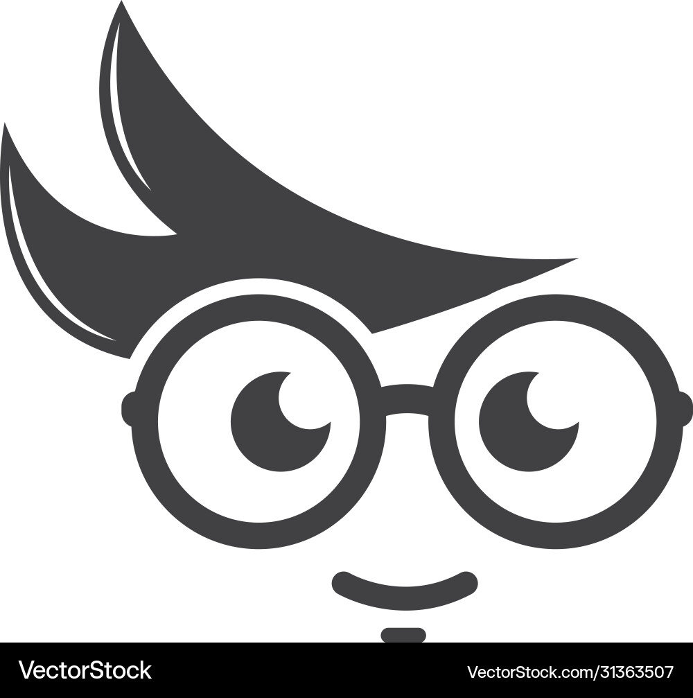 Geek boy icon design vector image