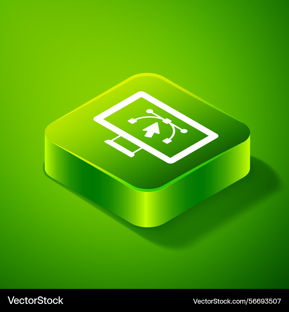 Isometric computer display with design program Isometric computer display with design program vector image
