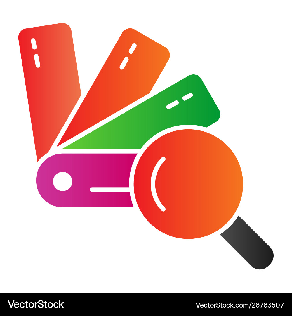 Pantone search flat icon web color design vector image
