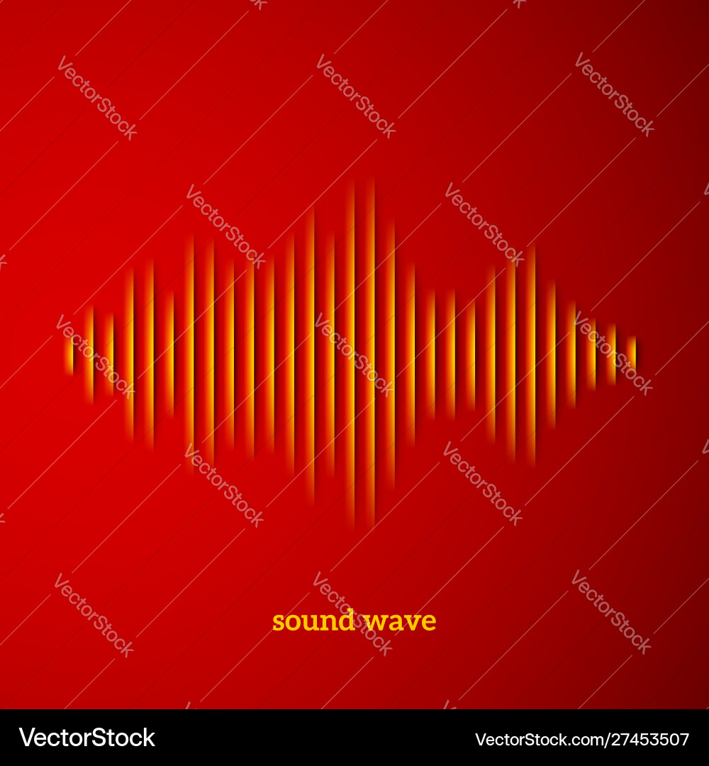 Paper sound waveform with shadow Paper sound waveform with shadow vector image