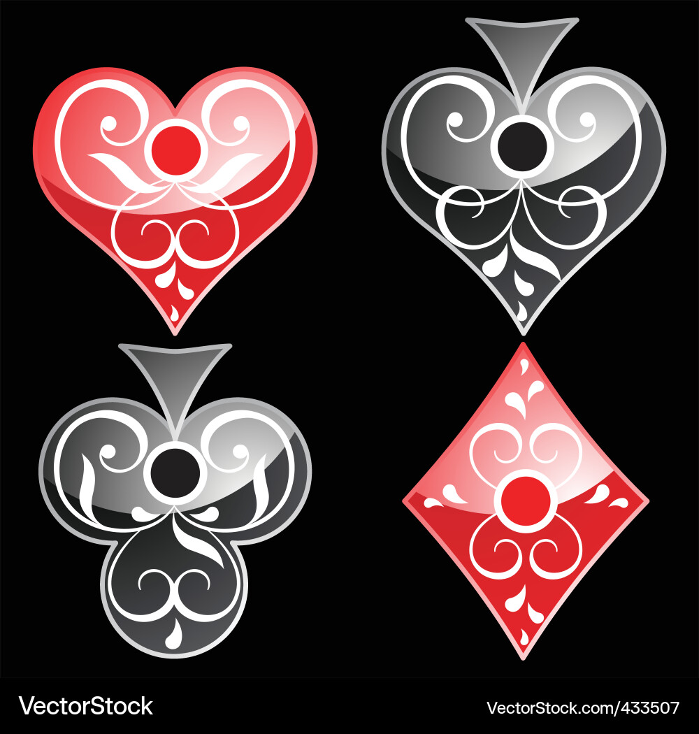 Playing Card Set Icons Vector Image