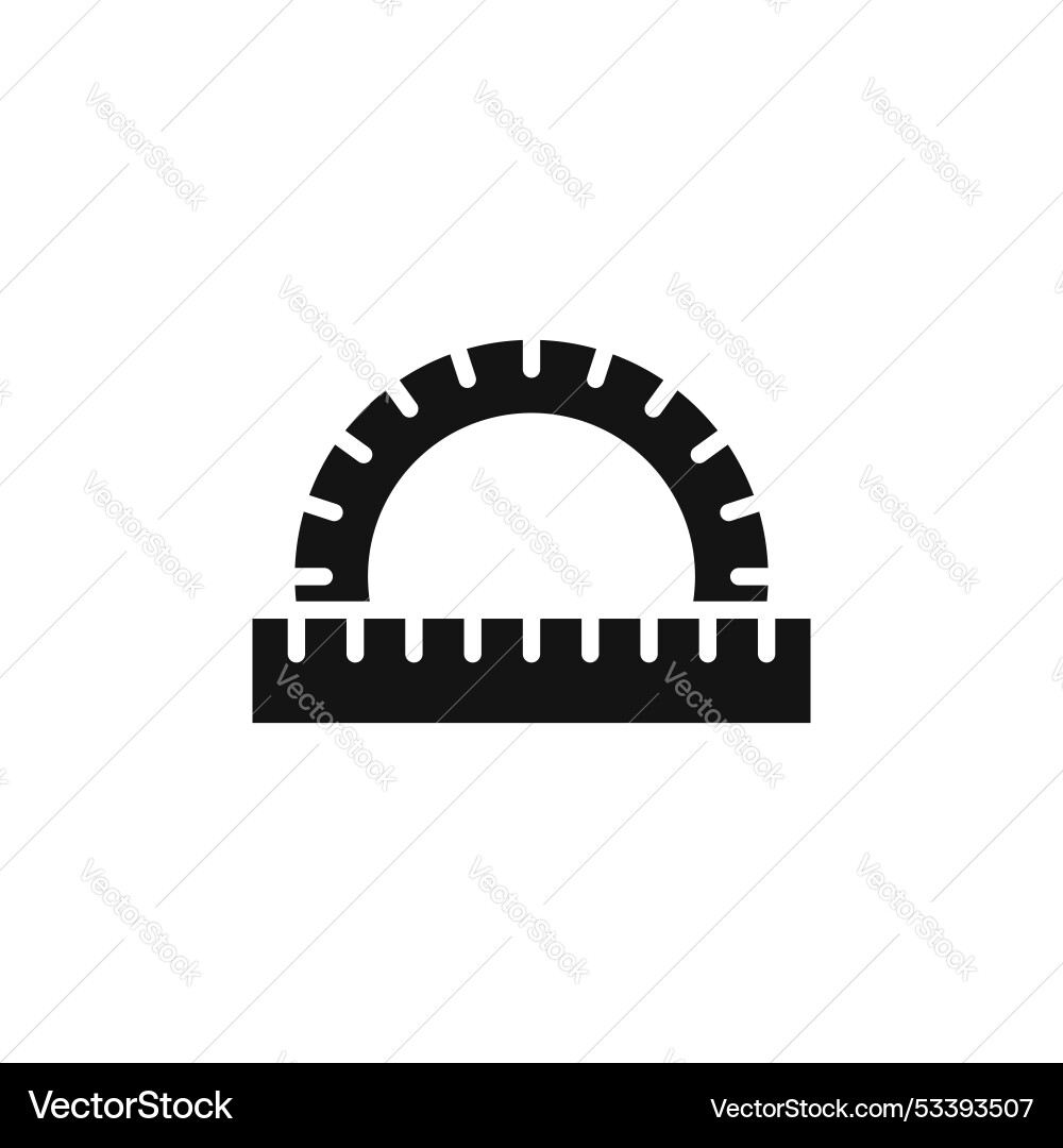 Protractor icon isolated on white background Vector Image