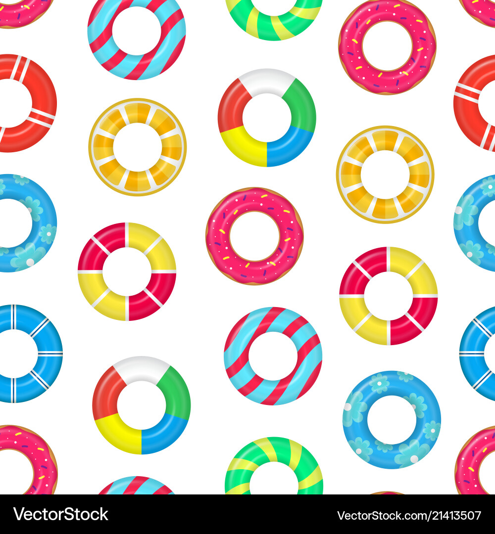 Realistic detailed 3d life buoy swimming rings Realistic detailed 3d life buoy swimming rings vector image