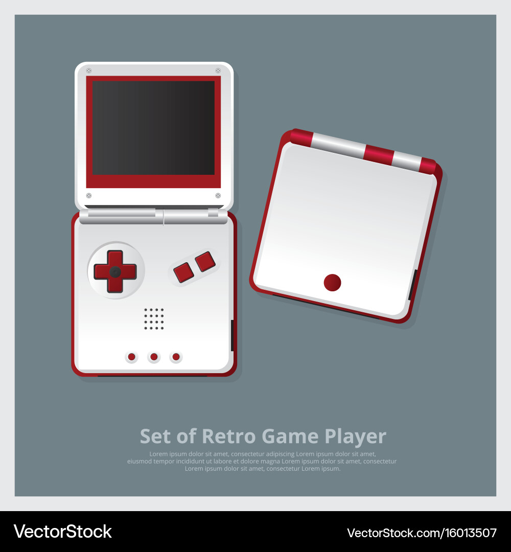 Retro Game Console Set Vector Image