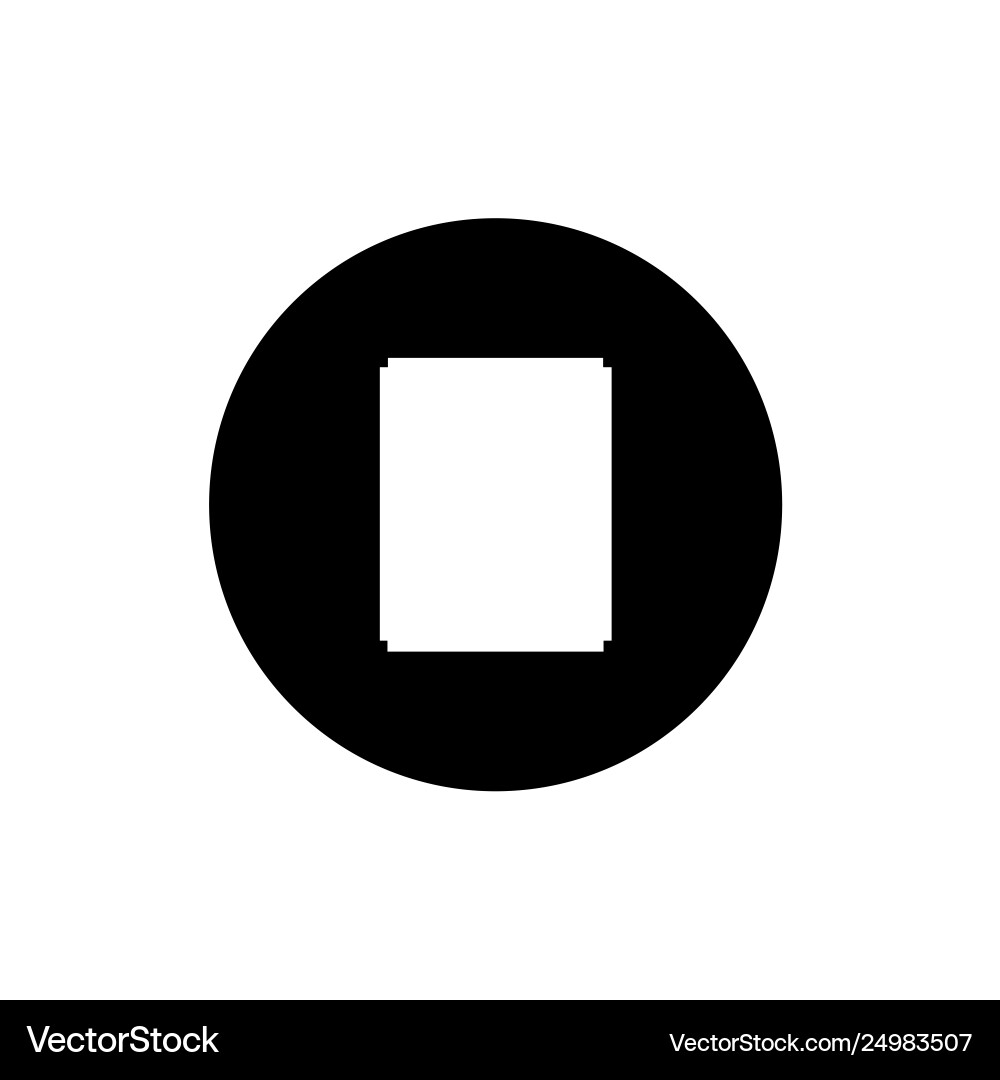 Stop button icon in linear style isolated Stop button icon in linear style isolated vector image