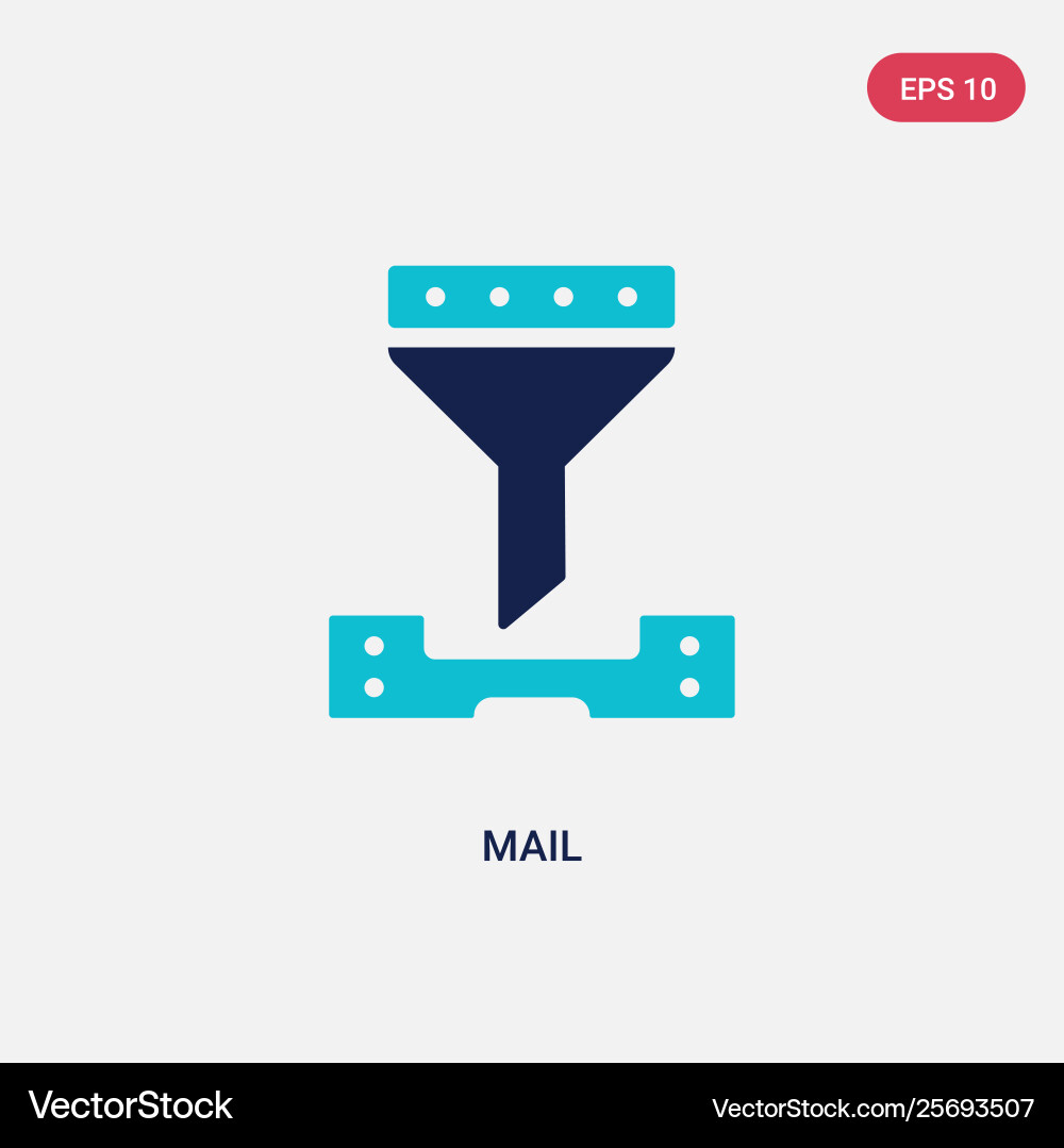 Two color mail icon from artificial intelligence Two color mail icon from artificial intelligence vector image