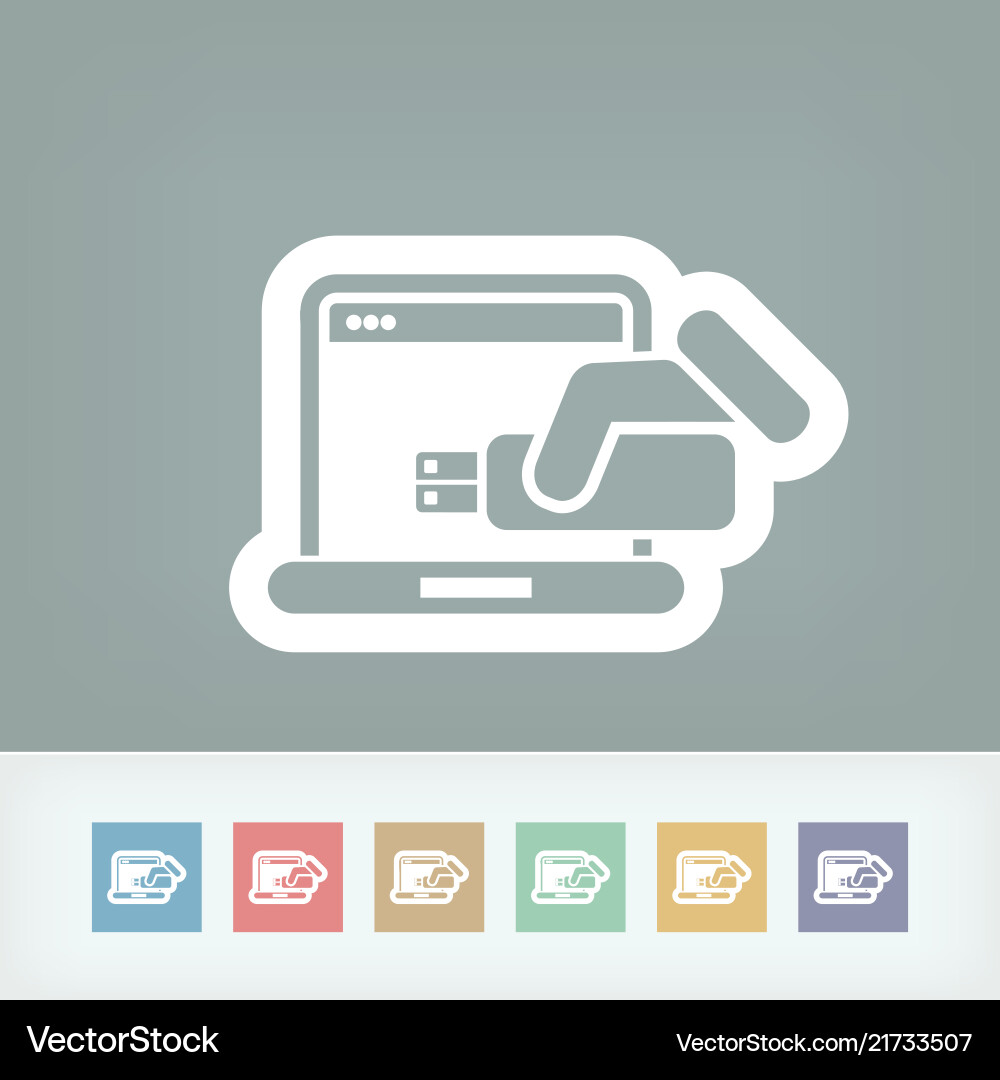 Usb computer icon Vector Image