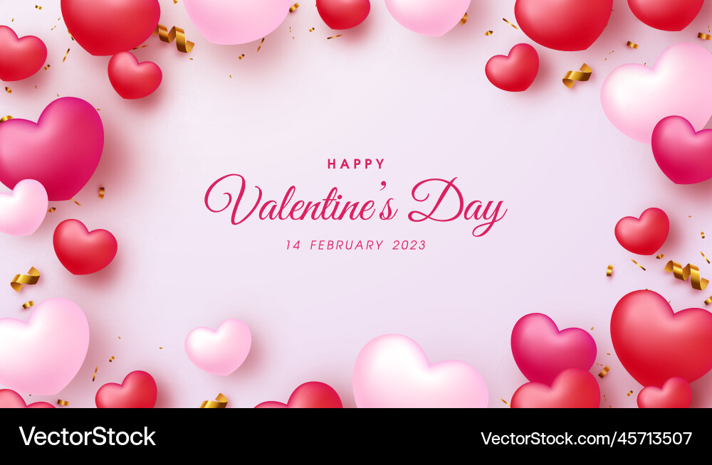 Valentines day design with unique and realistic Valentines day design with unique and realistic Vector Image