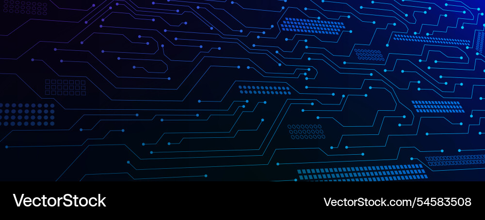 Abstract computer technology with circuit board Vector Image