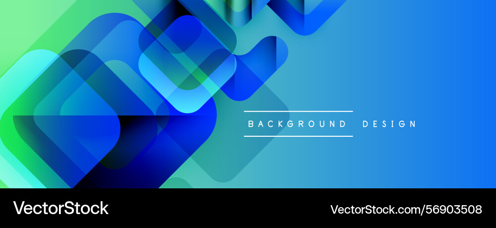Abstract geometric shapes overlap creating vector image
