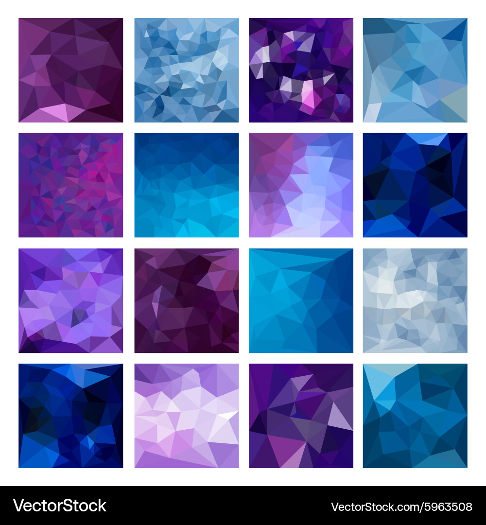 Abstract Polygonal Geometric Patterns Vector Image