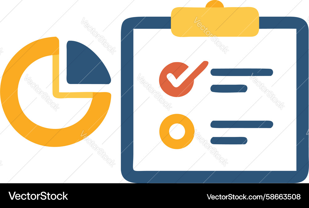 Clipboard data analysis report icon design Vector Image