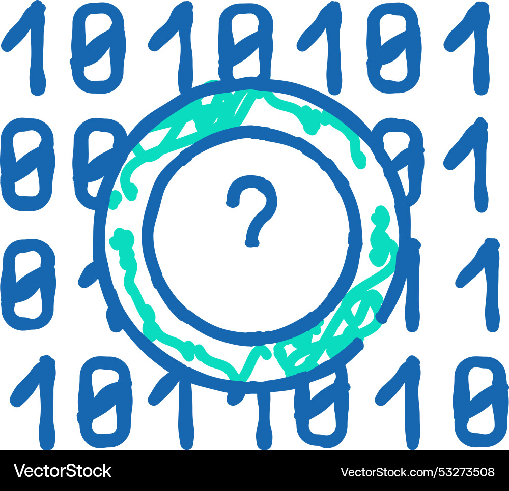 Code data science icon doodle Code data science icon doodle vector image