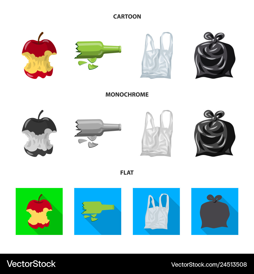 Design of dump and sort symbol set vector image