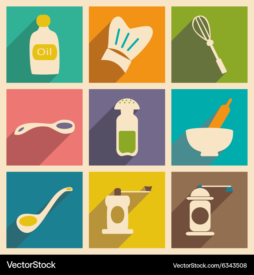 Flat with shadow concept and mobile application Vector Image