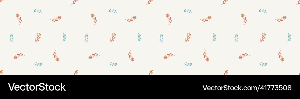 Gender neutral sprigged foliage seamless Gender neutral sprigged foliage seamless vector image