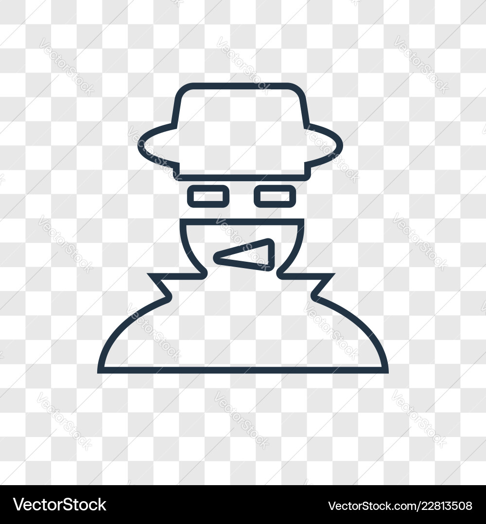 Hacker concept linear icon isolated Hacker concept linear icon isolated Vector Image