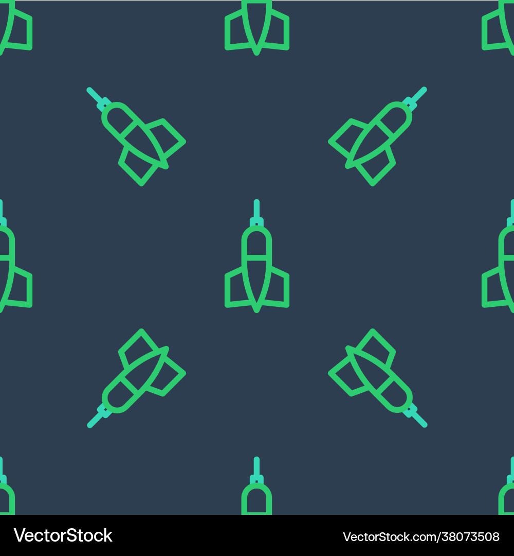 Line dart arrow icon isolated seamless pattern Vector Image