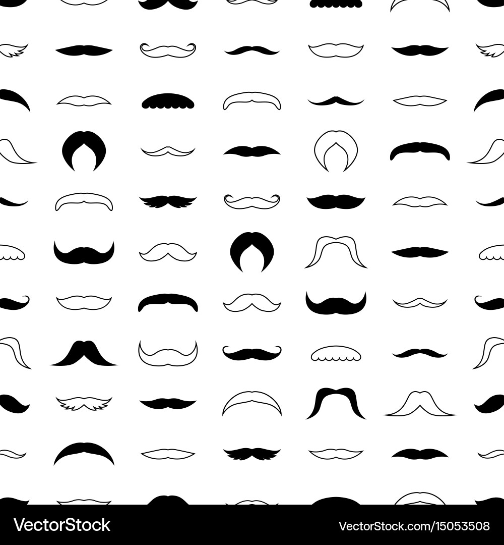 Moustache Pattern Background vector image