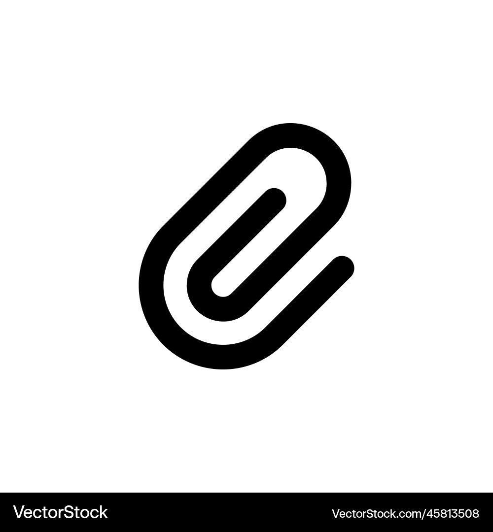 Paper clip line web or mobile interface Paper clip line web or mobile interface Vector Image