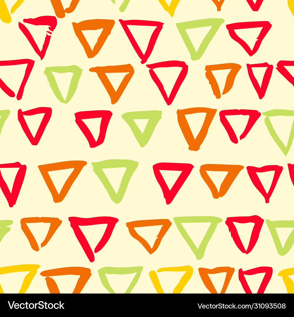 Seamless pattern with textured triangles Seamless pattern with textured triangles vector image