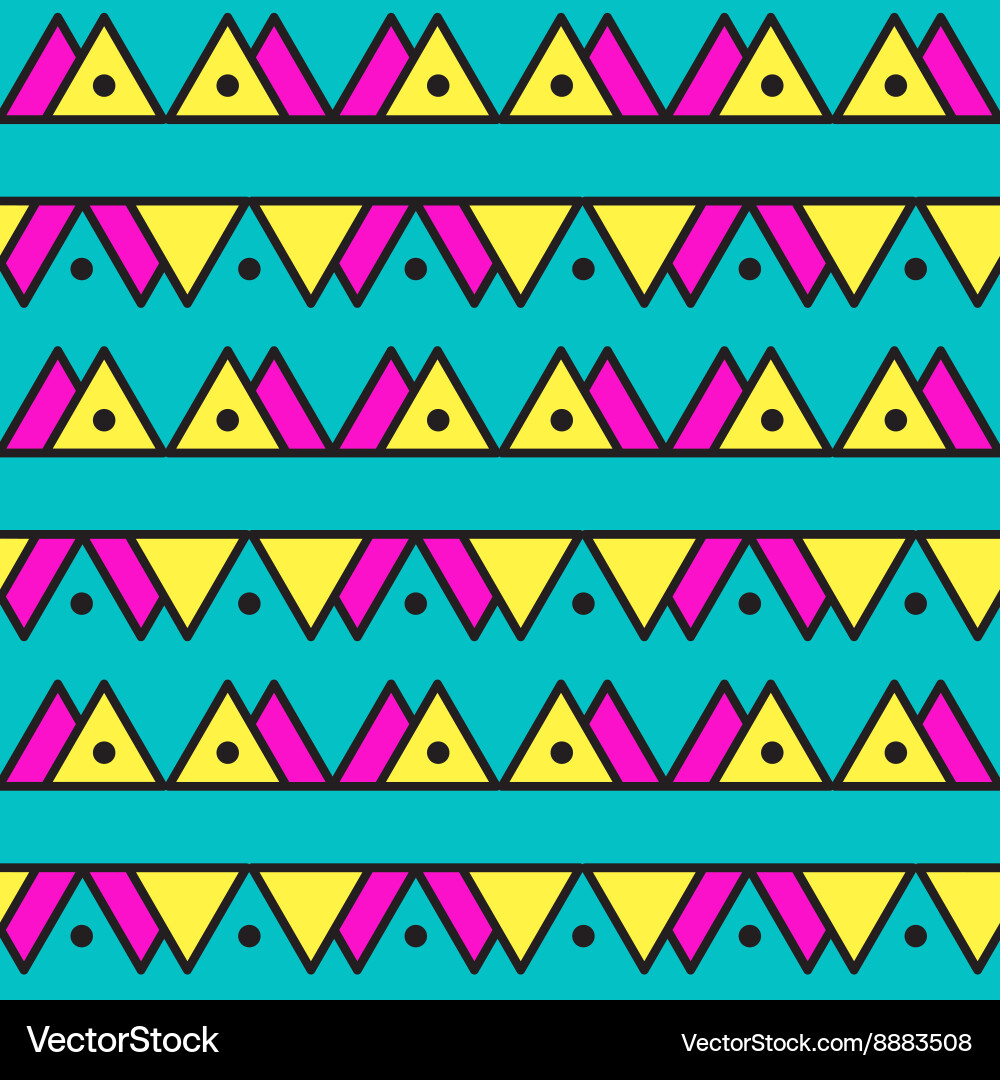 Seamless vintage abstract pattern with triangles vector image