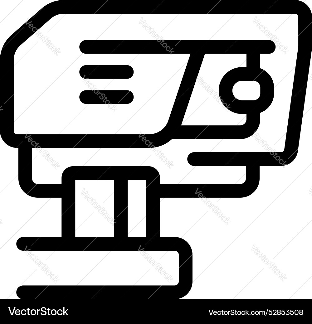 Security camera monitoring system recording video Vector Image