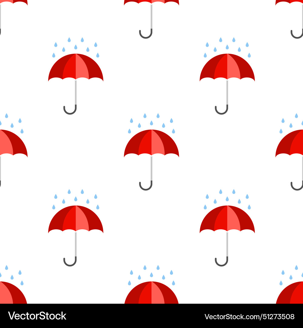 Umbrella seamless pattern rain protection Vector Image