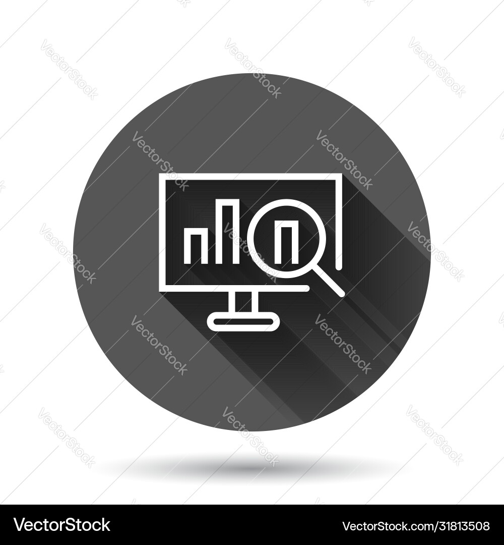 Website analytics icon in flat style seo data Website analytics icon in flat style seo data vector image