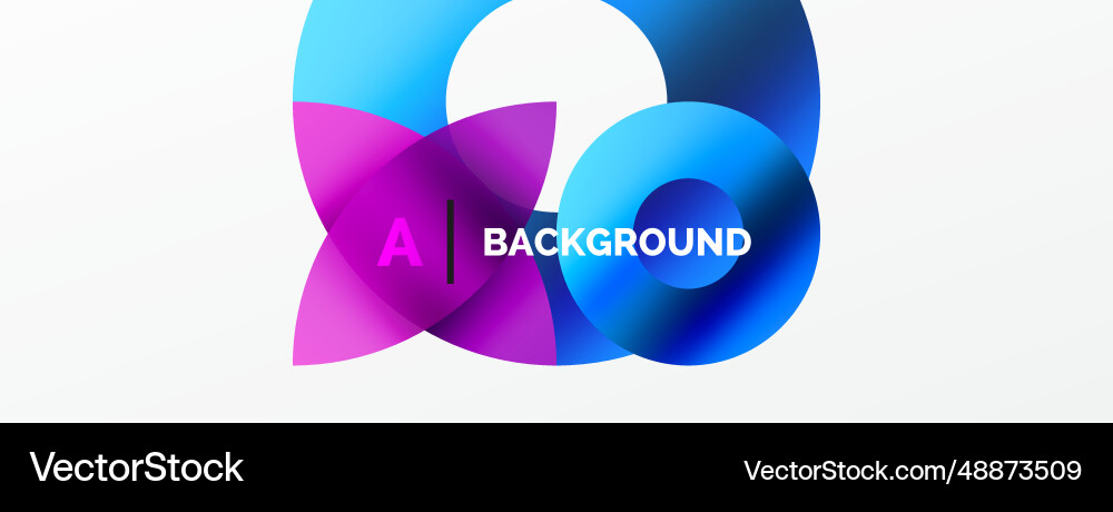 Abstract round geometric shapes with gradients Vector Image
