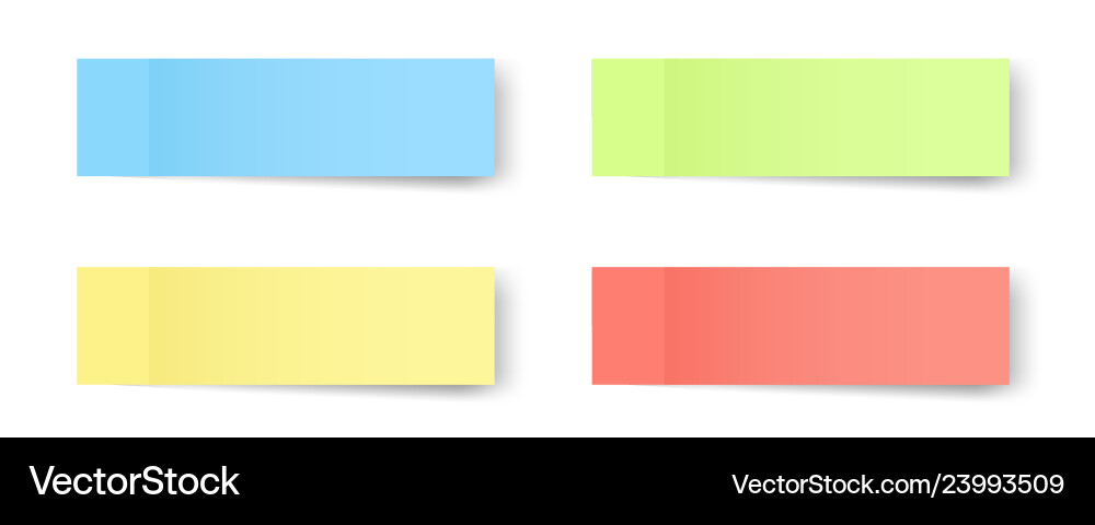 Bunte Sticky Notes mit Schatten Vektorbild