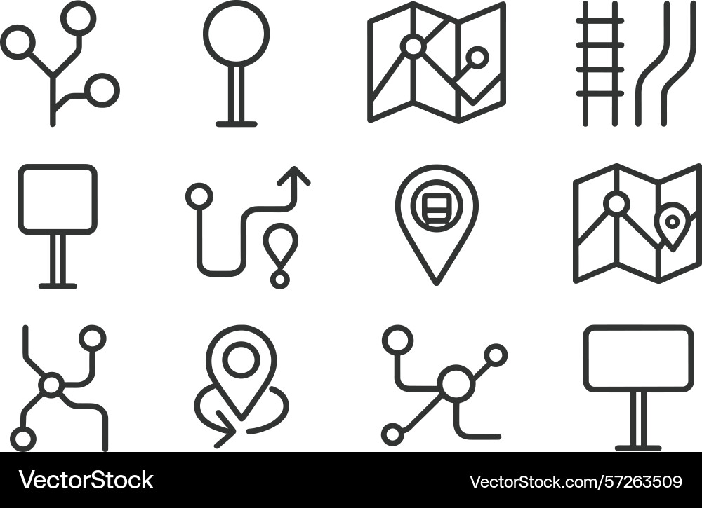 Collection of simple line icons representing Collection of simple line icons representing vector image