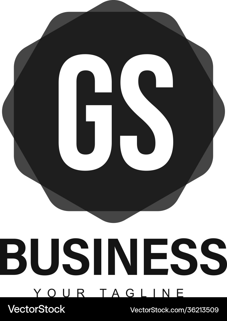 Gs initial a logo design with abstract style Gs initial a logo design with abstract style vector image