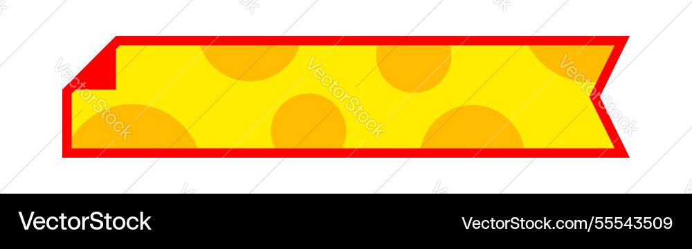 Label frame simple yellow tag rectangular Label frame simple yellow tag rectangular vector image