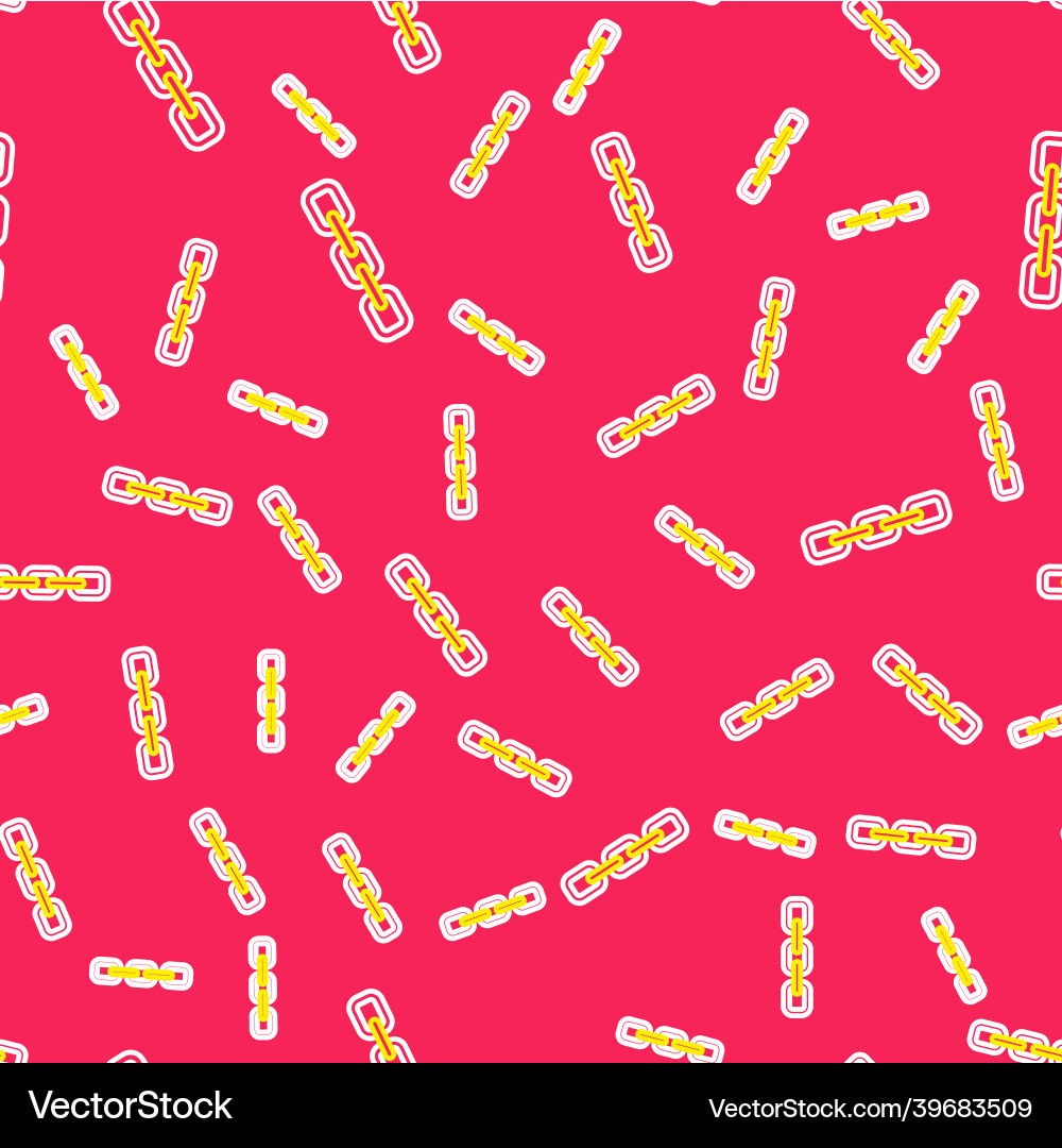Line chain link icon isolated seamless pattern Line chain link icon isolated seamless pattern vector image