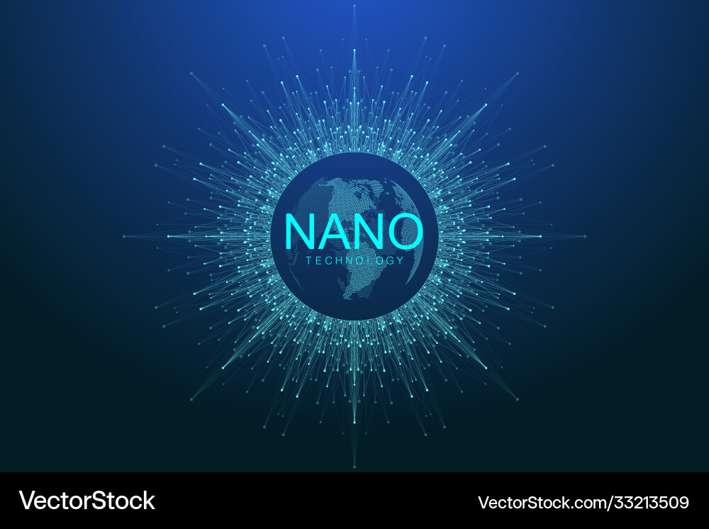 Nano technologies abstract background cyber Nano technologies abstract background cyber Vector Image