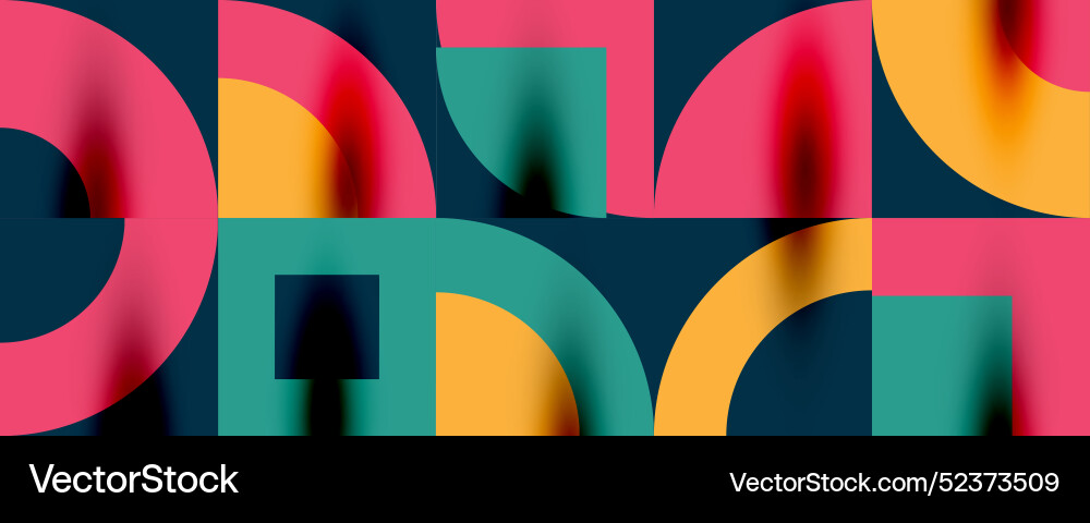 Neo memphis geometric pattern with circles Neo memphis geometric pattern with circles vector image