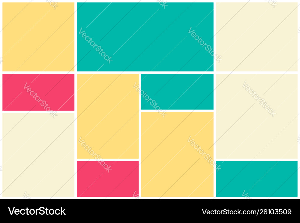 Photo collage pattern white frames colored Photo collage pattern white frames colored vector image