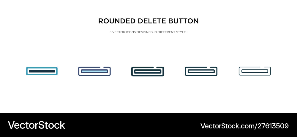 Rounded delete button with minus icon vector image