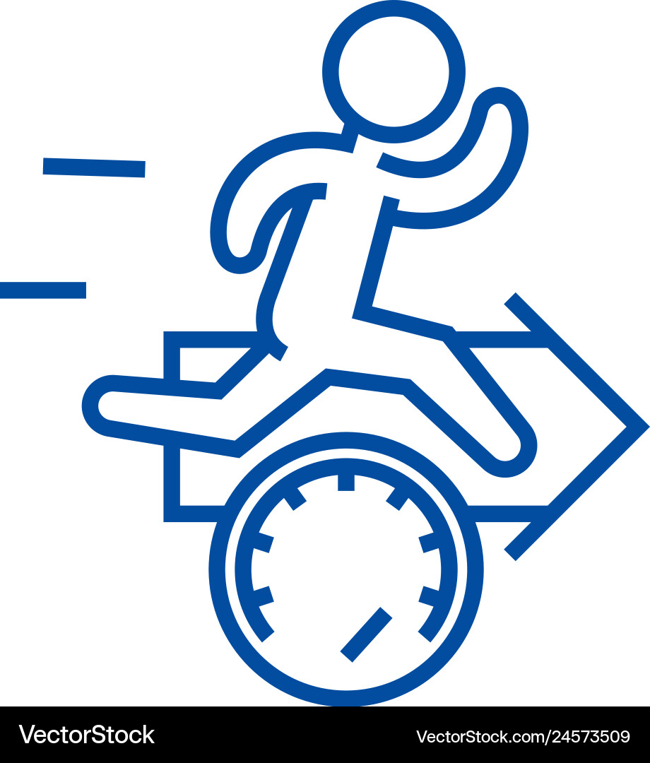 Speed effiecency running man with arrow line Speed effiecency running man with arrow line vector image
