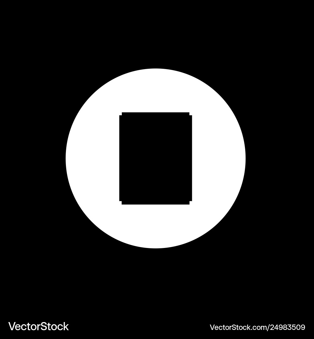 Stop button icon in linear style isolated vector image