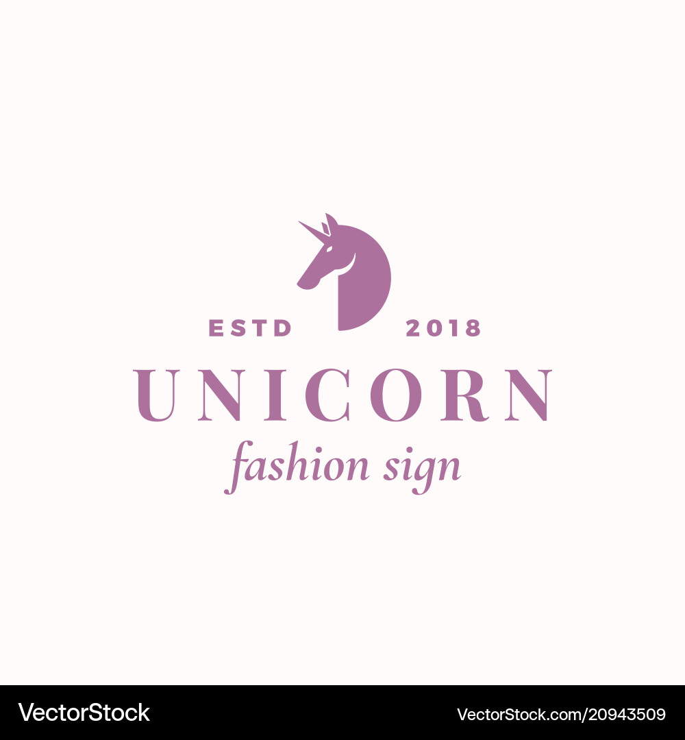Tiny unicorn abstract sign symbol or logo Tiny unicorn abstract sign symbol or logo vector image